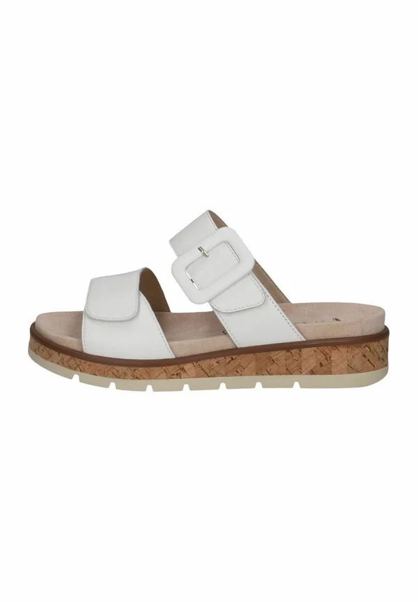 Pantolette flach - white nappa