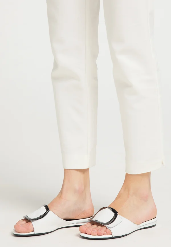 Pantolette flach - white