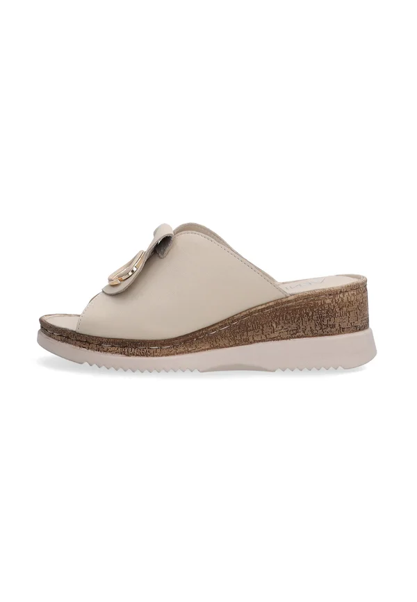 Pantolette hoch - beige