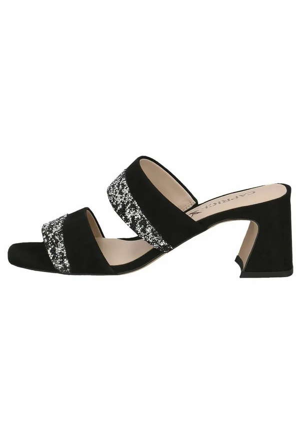Pantolette hoch - black suede