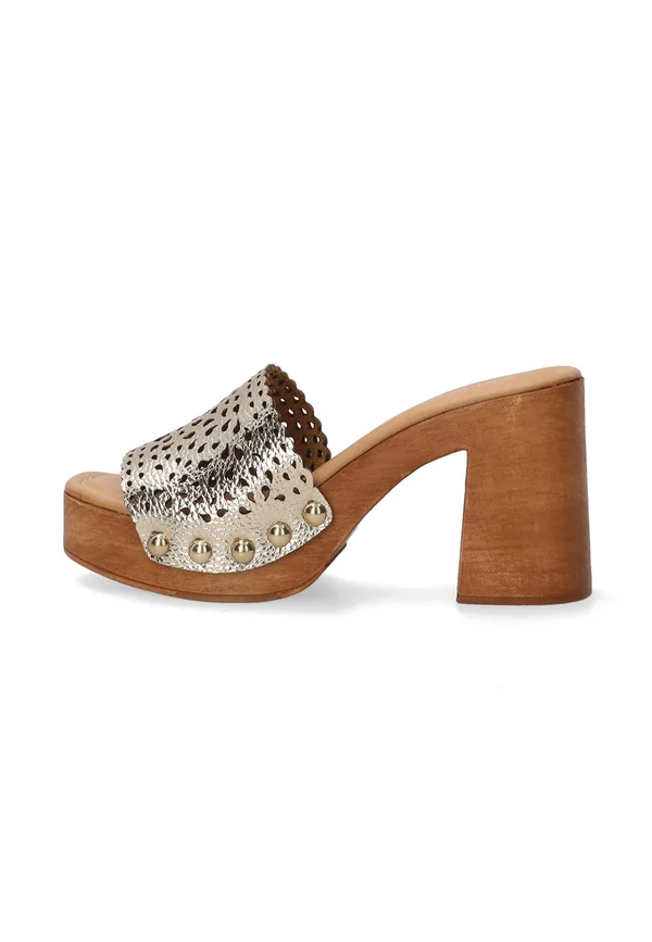 Pantolette hoch - gold