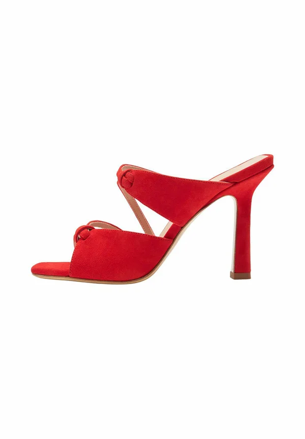 Pantolette hoch - red suede