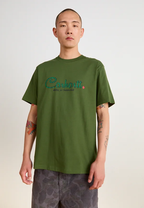 PARADISE SCRIPT  - T-Shirt print - tarragon
