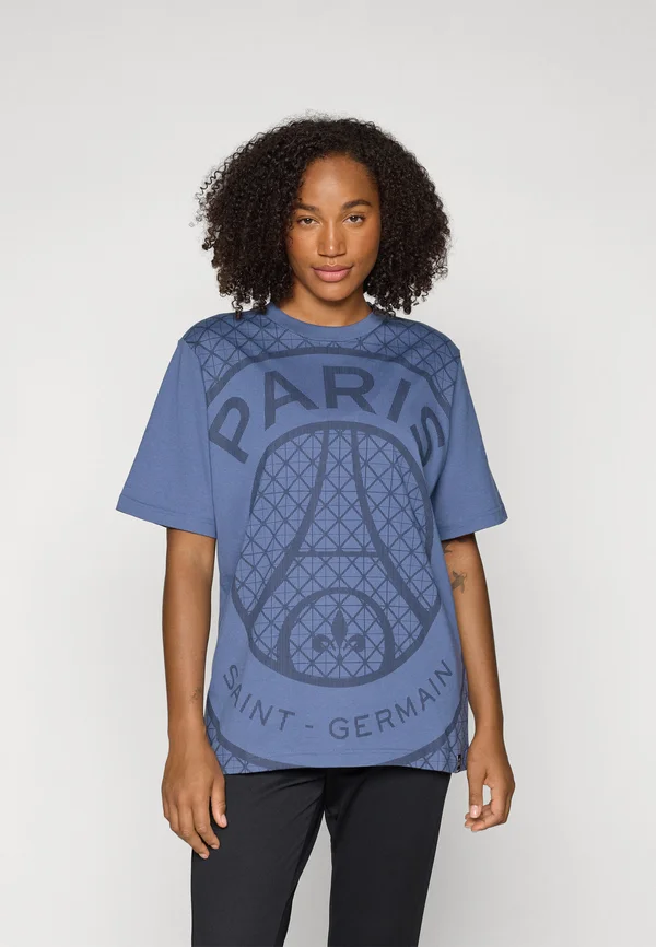 PARIS SAINT-GERMAIN PRINT TEE - Vereinsmannschaften - diffused blue