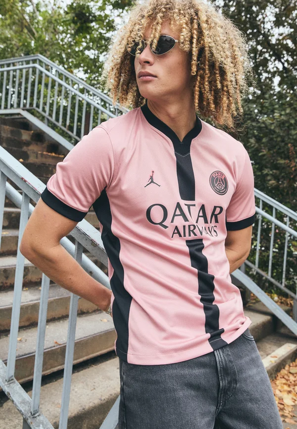 PARIS ST GERMAIN NIKE DF JERSEY SHORT SLEEVES STADIUM THIRD - Fußball-Trikot - rust pink/black