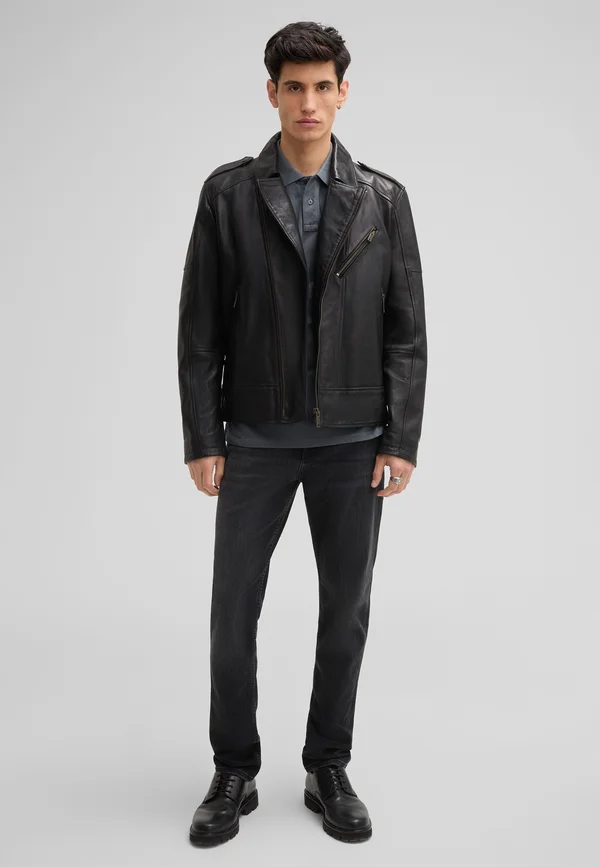 PARKSON - Lederjacke - schwarz
