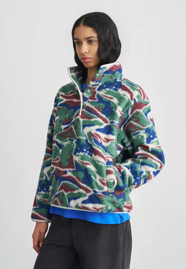 PASTURES MOCK NECK PULLOVER - Fleecejacke - green multi