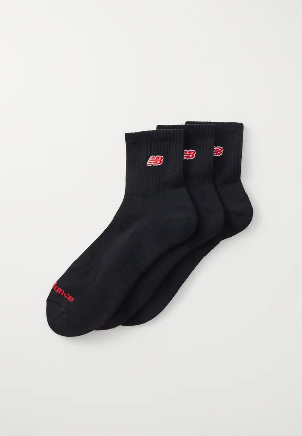 PATCH LOGO ANKLE UNISEX 3 PACK - Socken - black