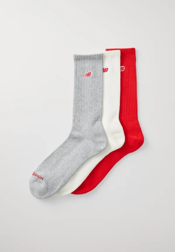 PATCH LOGO CREW UNISEX 3 PACK - Socken - offwhite/grey/red