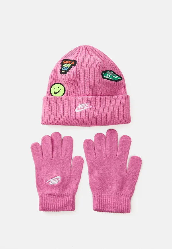 PATCH PEAK BEANIE UNISEX SET - Fingerhandschuh - magic flamingo