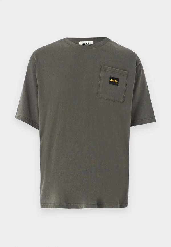 PATCH POCKET TEE UNISEX - T-Shirt basic - mottled grey