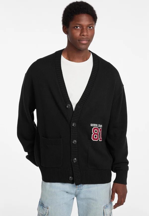 PATCH - Strickjacke - schwarz