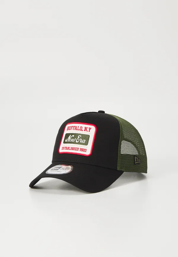PATCH TRUCKER UNISEX - Cap - black/oliv