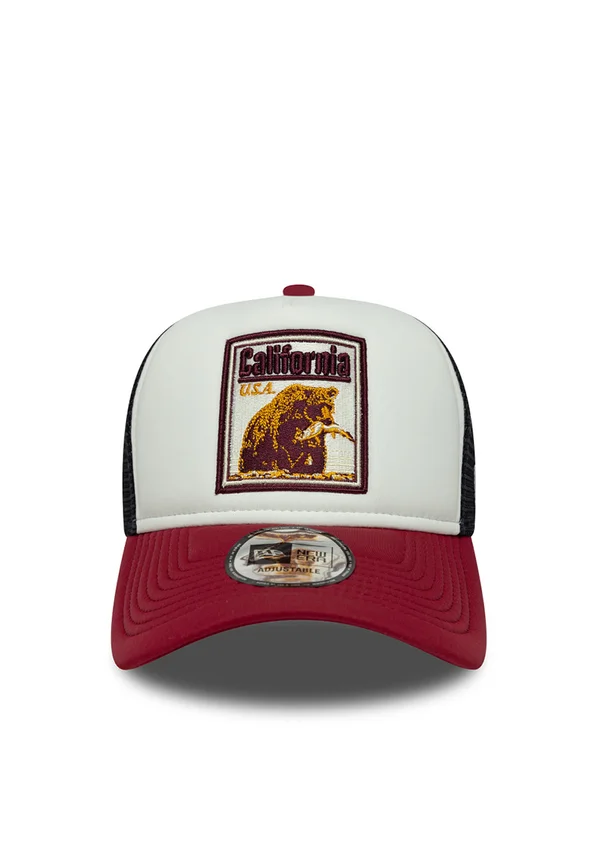 PATCH TRUCKER UNISEX - Cap - dark red/white