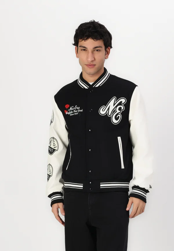 PATCH VARSITY - Bomberjacke - black