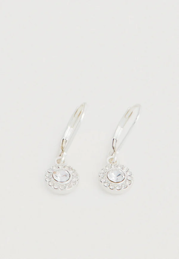 PAVE DROP - Ohrringe - silver-coloured