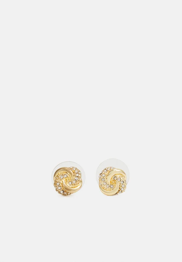 PAVE KNOT STUD - Ohrringe - gold-coloured