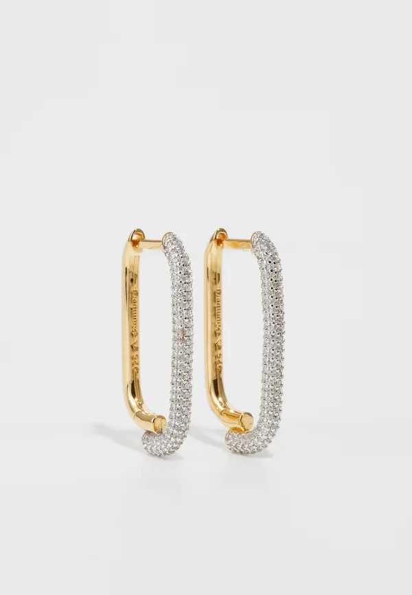 PAVE MOSAIC HOOPS - Ohrringe - gold-coloured