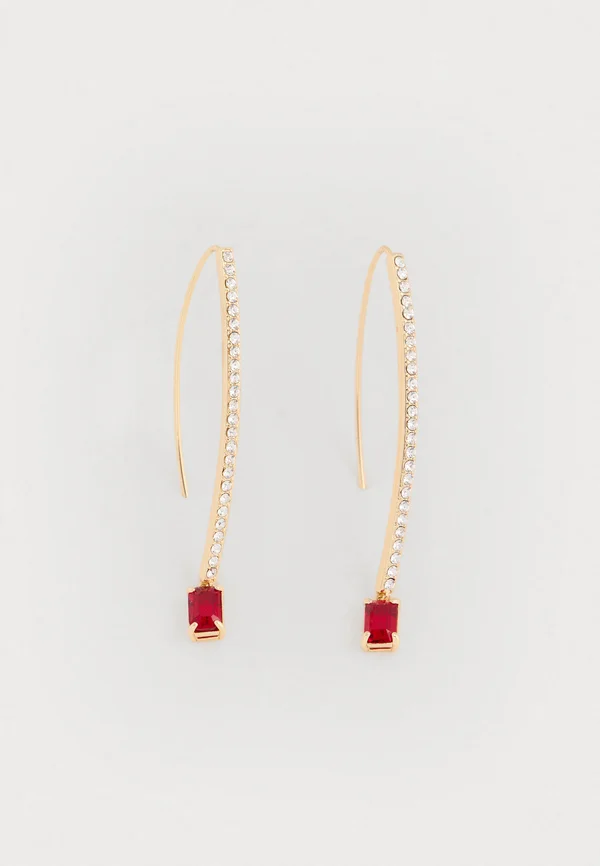 PAVE STONE THREADER - Ohrringe - gold-coloured