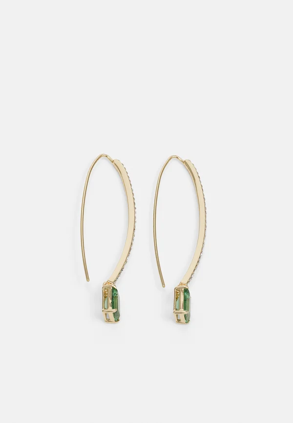 PAVE STONE THREADER - Ohrringe - gold-coloured/erinite