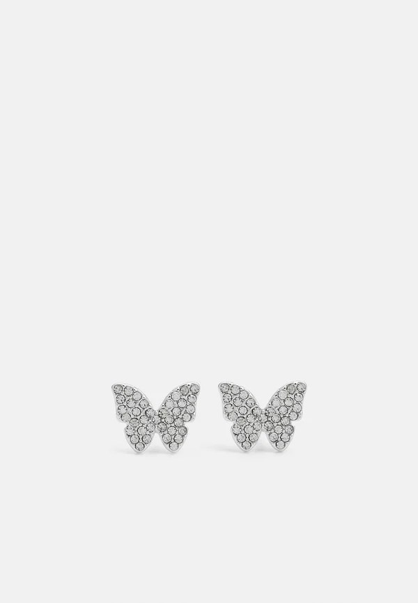 PAVE STUD - Ohrringe - silver-coloured