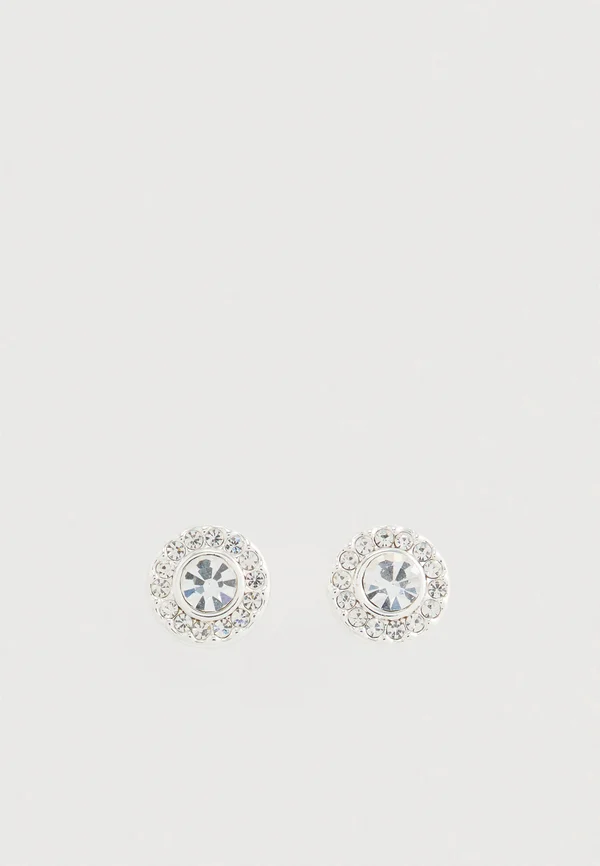 PAVE STUD - Ohrringe - silver-coloured