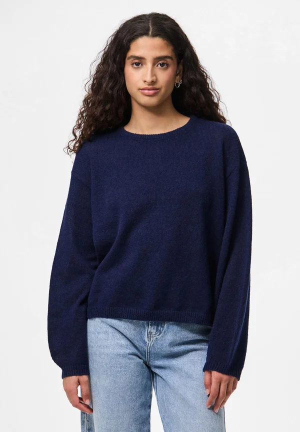 PCIDA O NECK - Strickpullover - maritime blue