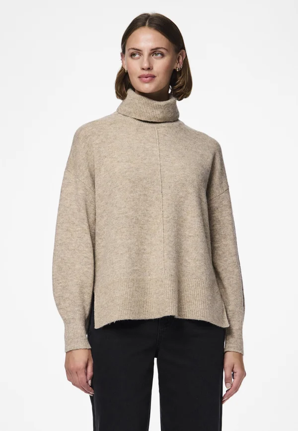 PCMALOU ROLLNECK NOOS BC - Strickpullover - taupe gray