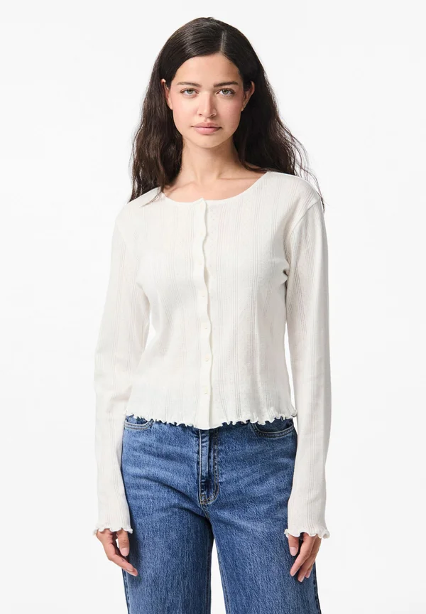 PCMARIE CARDIGAN - Strickjacke - cloud dancer