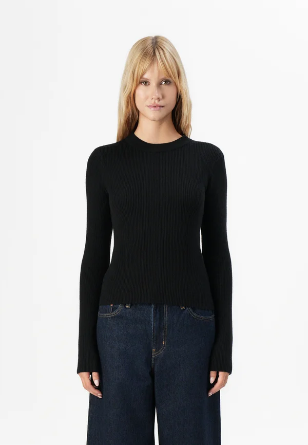 PCMIRA NEW O-NECK NOOS - Strickpullover - black