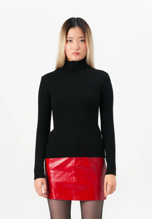PCMIRA ROLLNECK - Strickpullover - black