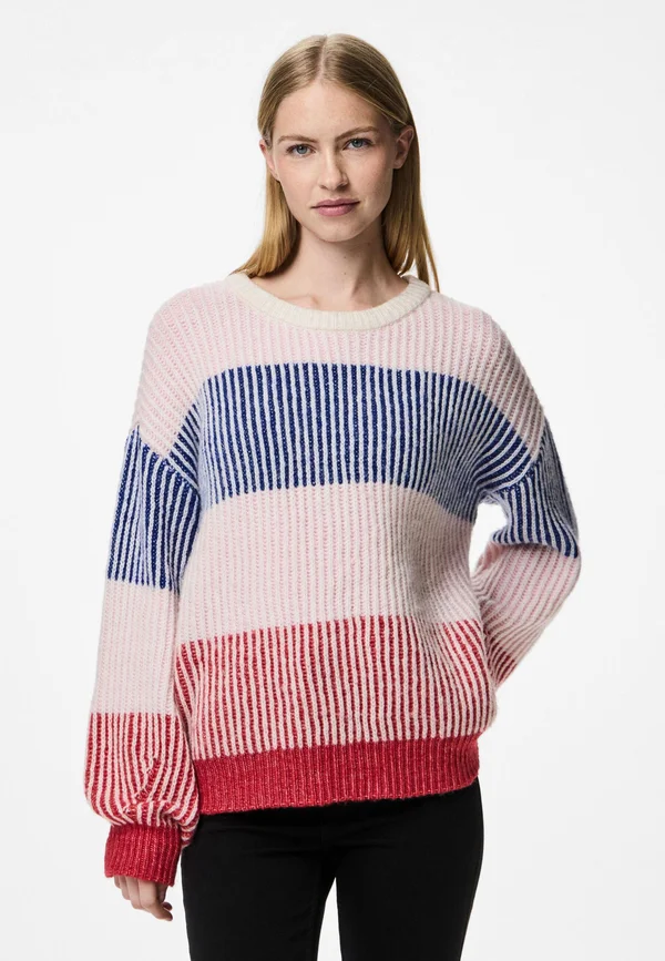 PCNOLO O NECK  - Strickpullover - cloud dancer