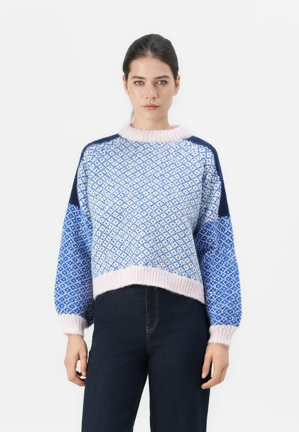 PCREMIX HIGH NECK - Strickpullover - birch