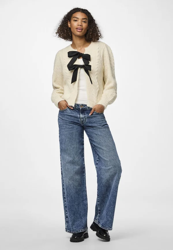 PCROW O-NECK  - Strickjacke - birch