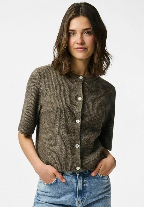 PCSILLY O-NECK - Strickjacke - morel