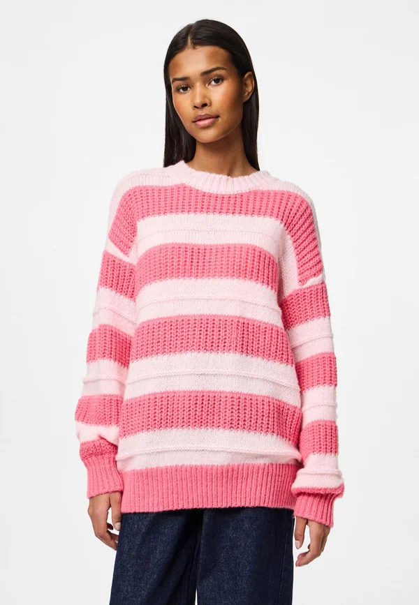 PCSIMMA OVERSIZE O NECK - Strickpullover - pink lemonade