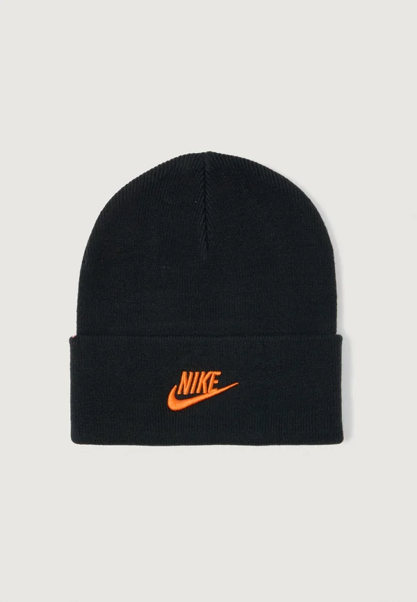 PEAK BEANIE UNISEX - Mütze - black/safety orange