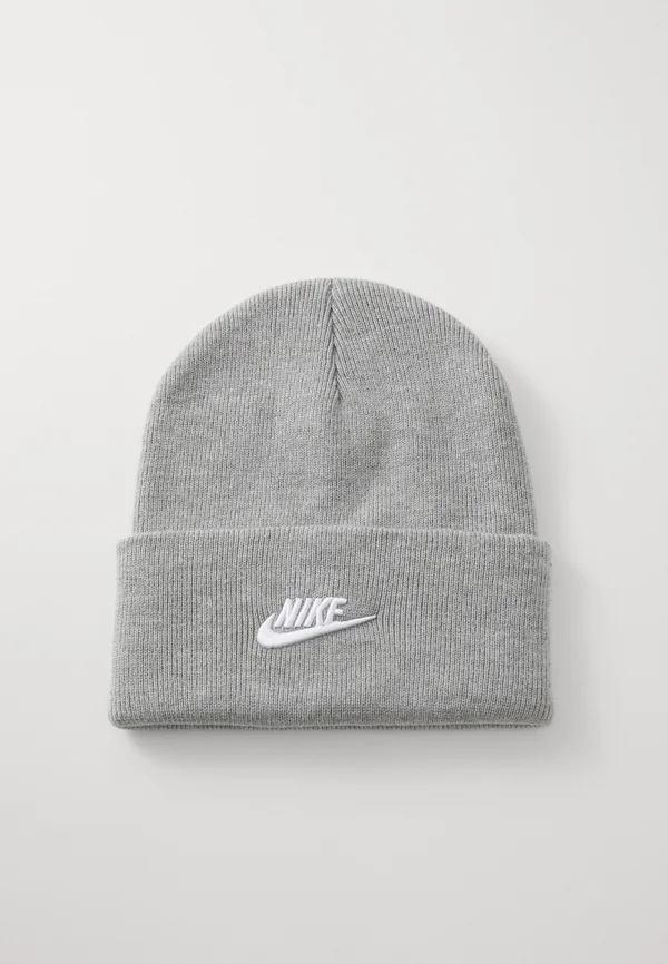 PEAK BEANIE UNISEX - Mütze - dark grey heather/white