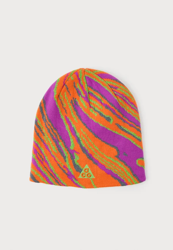 PEAK BEANIE UNISEX - Mütze - safety orange/vivid purple