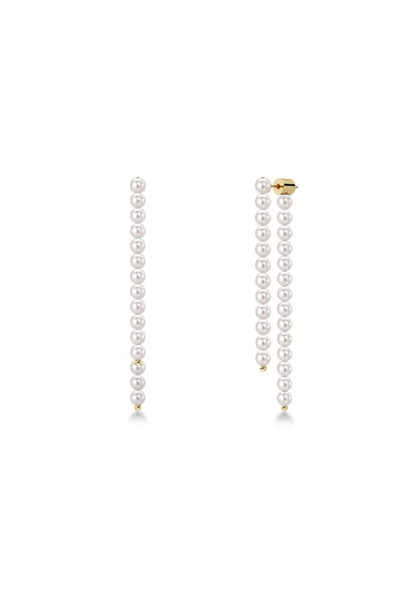 PEARLY FRONT BACK - Ohrringe - gold-coloured