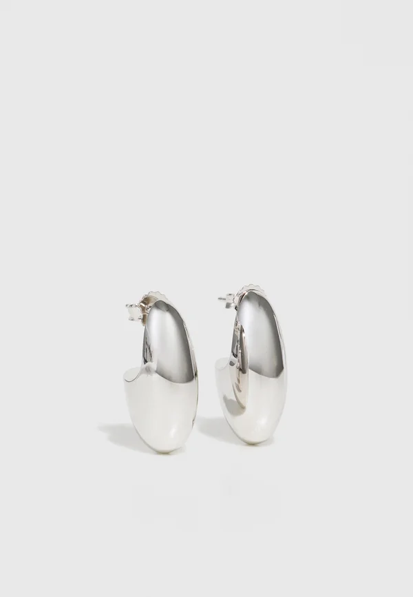 PEBBLE EARRINGS - Ohrringe - silver-coloured