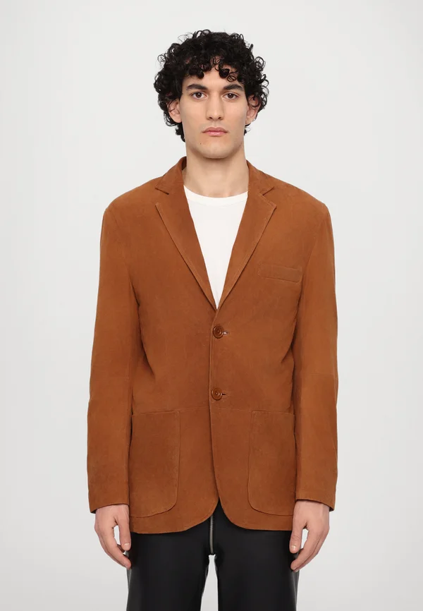 PEDRO - Lederjacke - tabacco