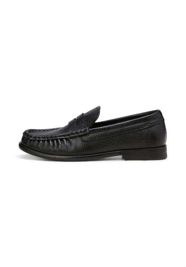 PENNY-LOAFER MODEL FIONA AUS STRUKTURIERTEM - Slipper - black