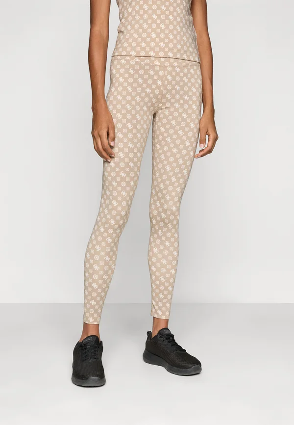 PEONY LOGOMANIA LEGGINGS - Tights - beige
