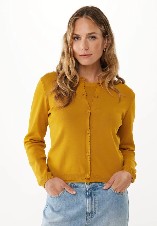 PEONY - Strickjacke - yellow brown