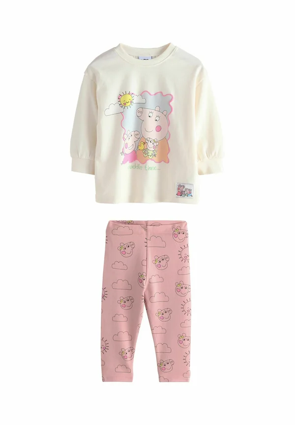 PEPPA PIG AND EVIE SET  - Leggings - Hosen - ecru/pink