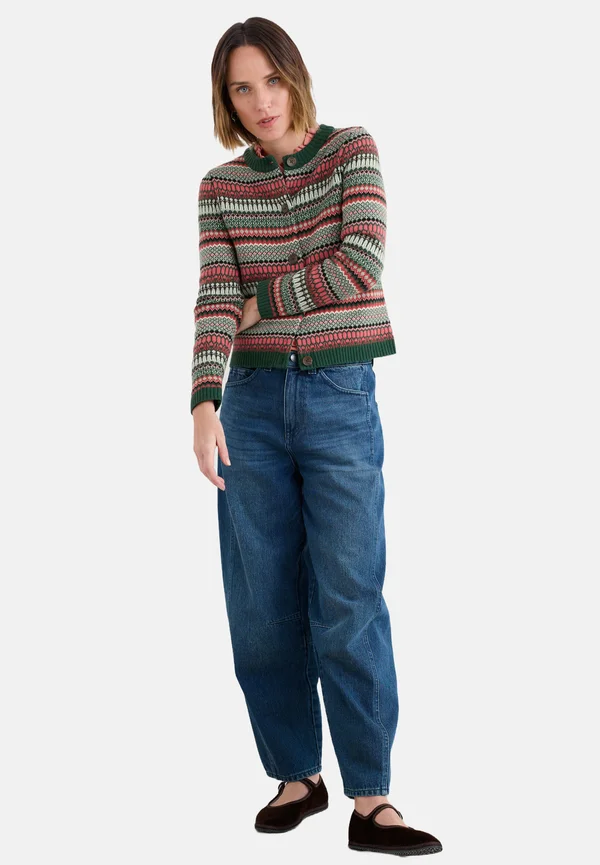 PERCELLA COVE - Strickjacke - green weaving needle dark forage mix