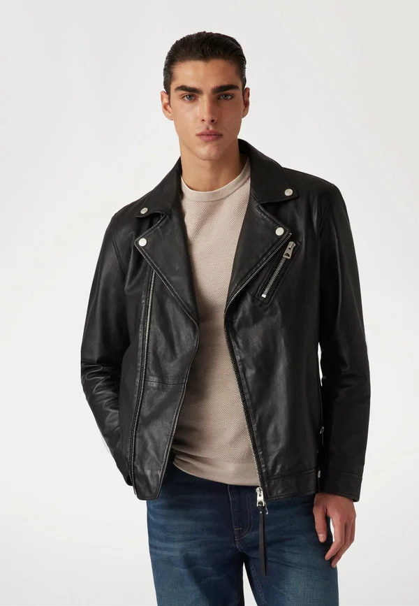 PERFECTO JACKET - Lederjacke - jet black
