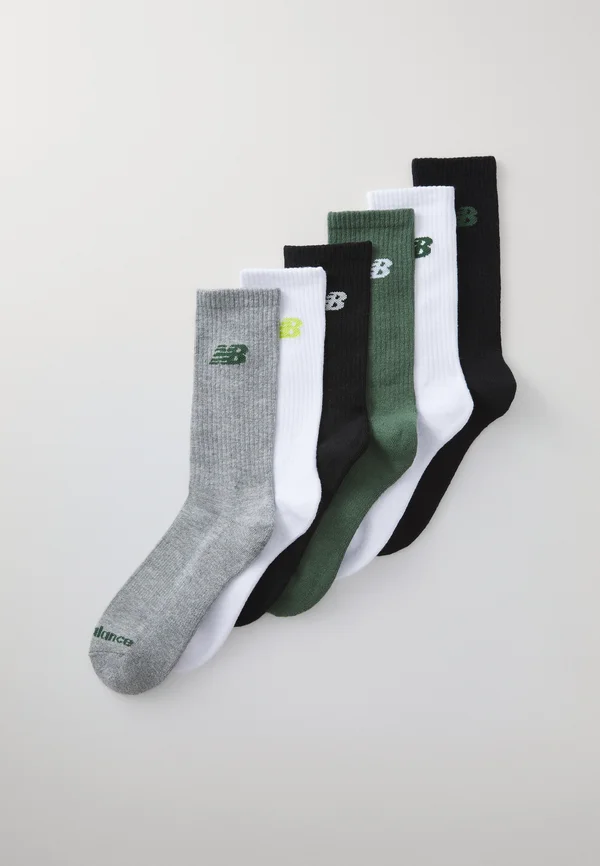 PERFORMANCE CREW SOCKS UNISEX 6 PACK - Sportsocken - white/green/grey/black