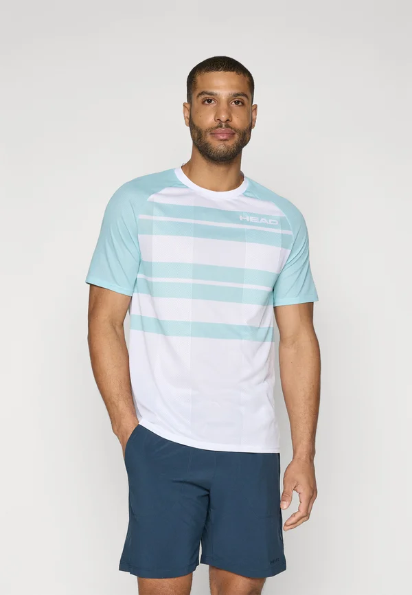 PERFORMANCE MEN - Sport T-Shirt - white/light blue